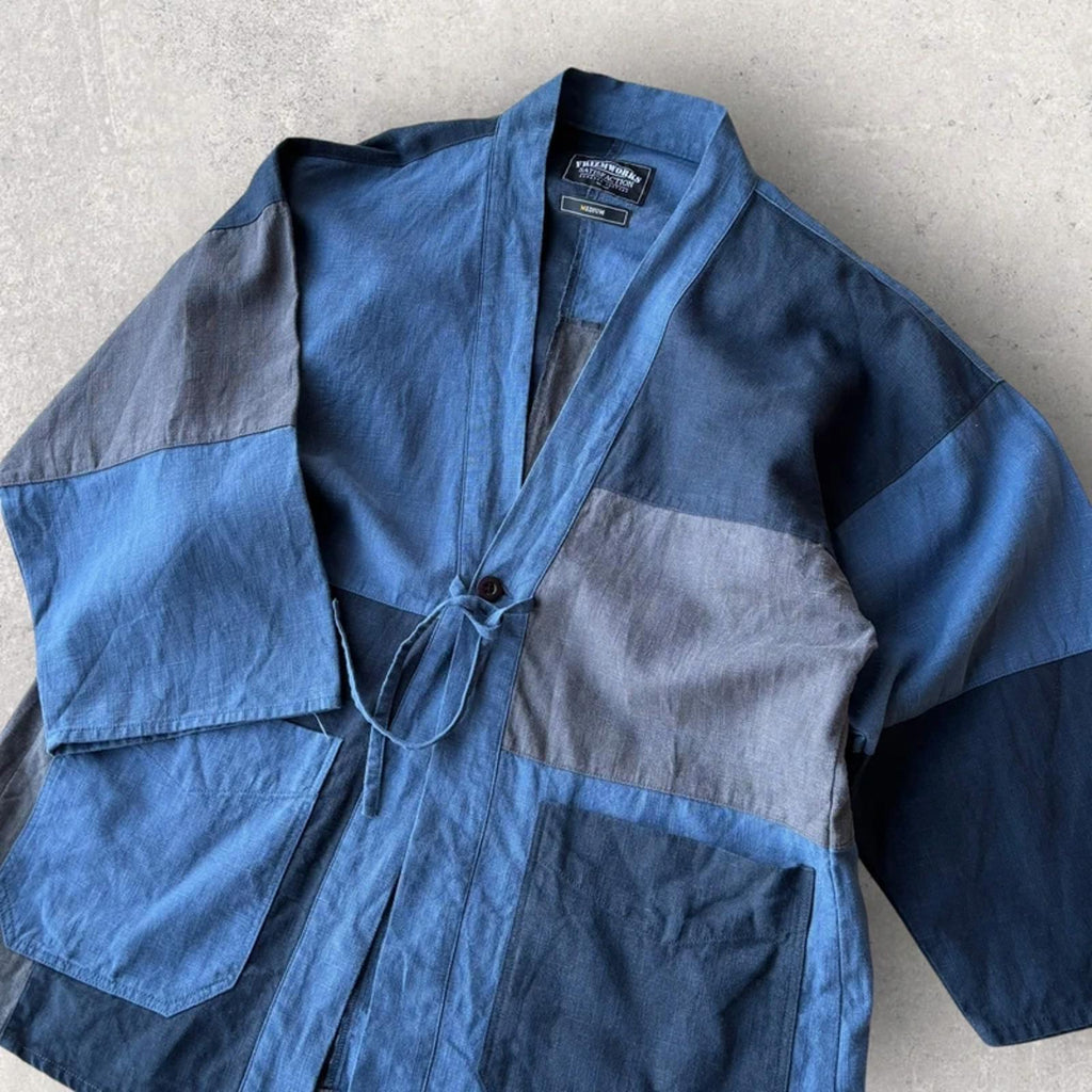 Frizmworks Linen Durumagi Jacket Blue M Korea Import