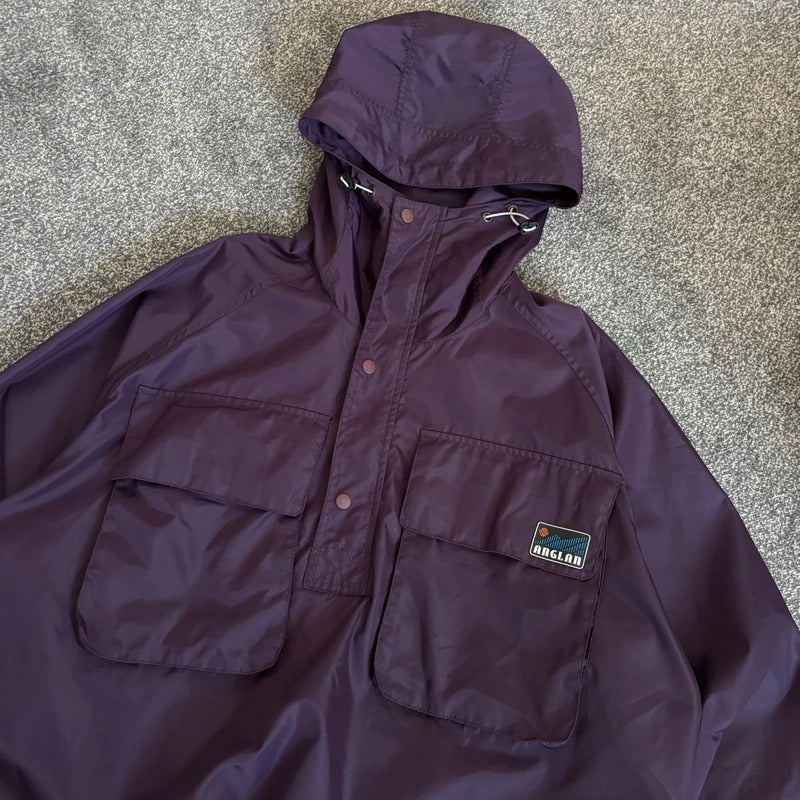 Anglan Tech Pullover Anorak Purple L