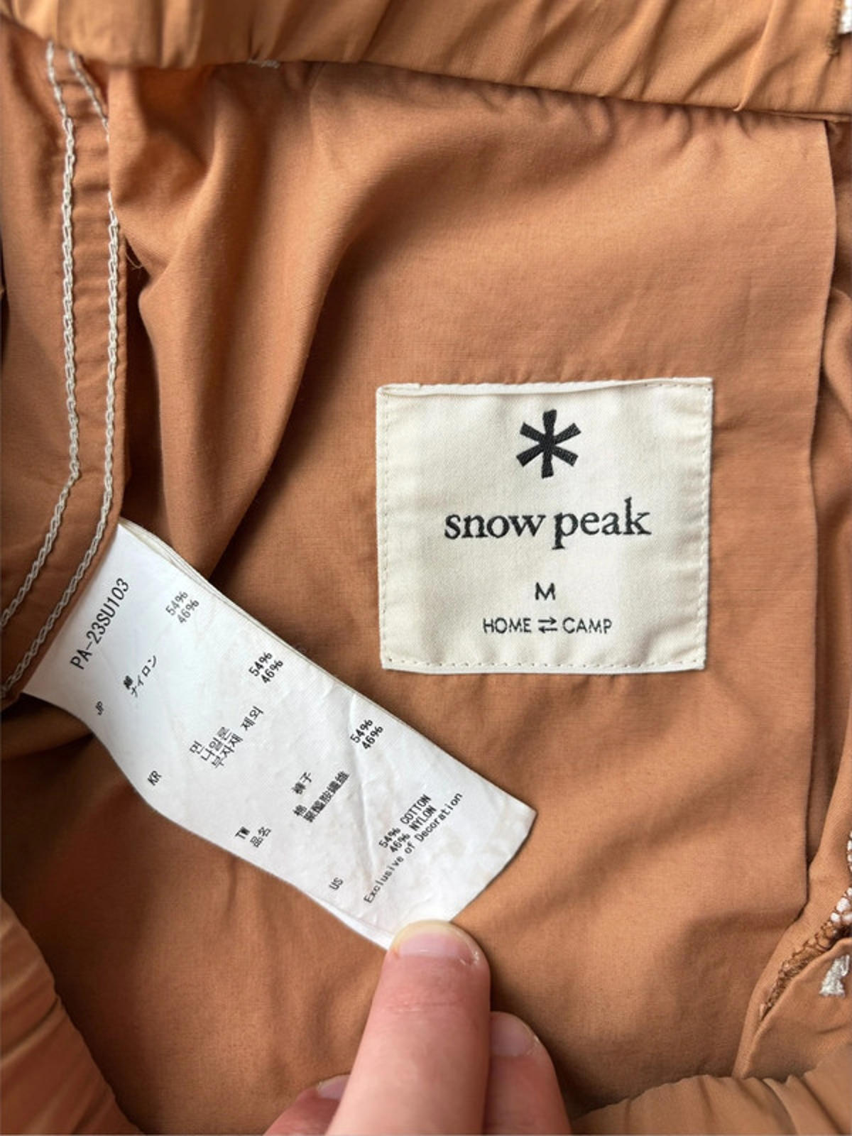 Snow Peak Mountain Cloth Shorts Brown Size M