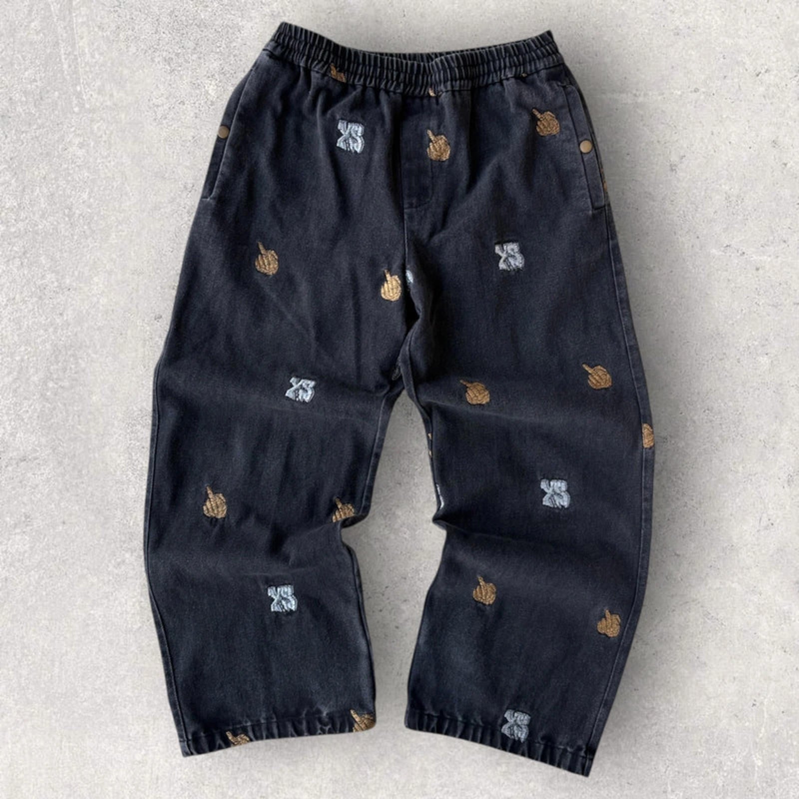 Yardsale Middle Finger Japan Exclusive Jeans Black Size M