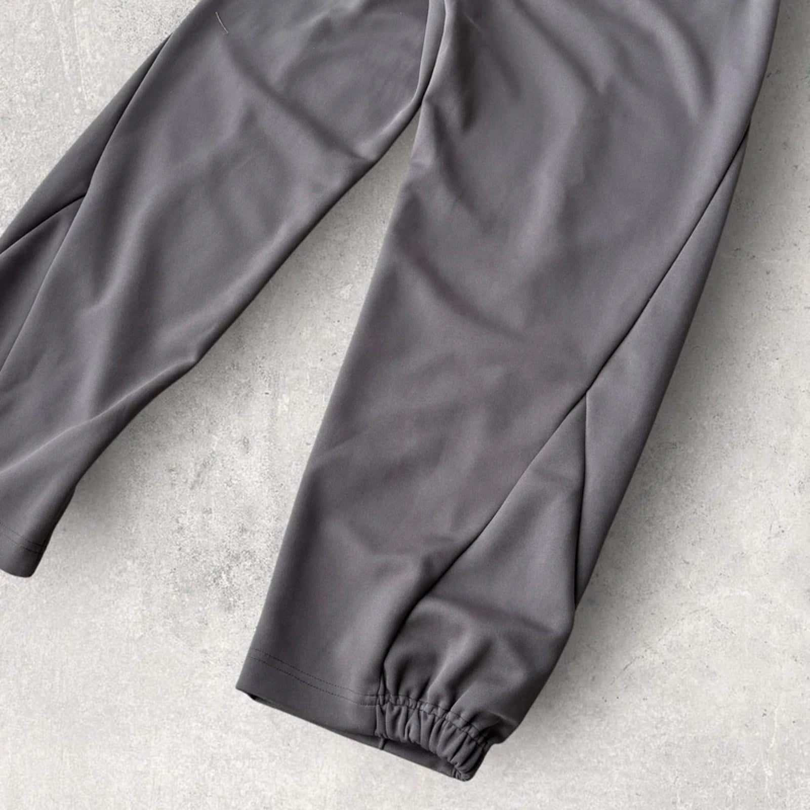 San San Gear Pleated Relaxed Track Pant Grey M Korea Import Streetwear