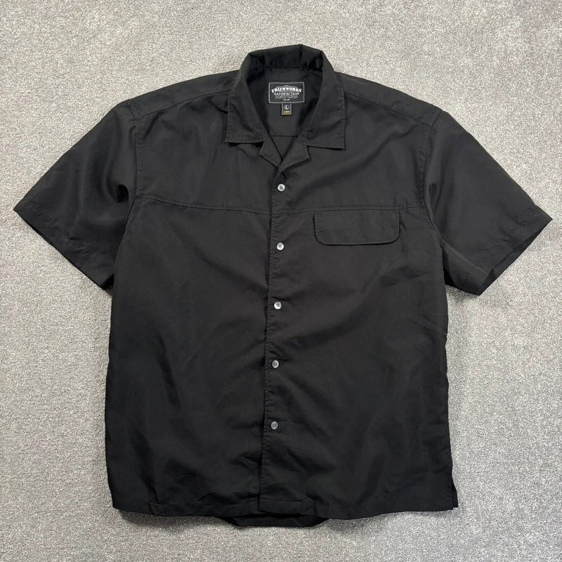 Frizmworks Open Collar Pocket Shirt Black L