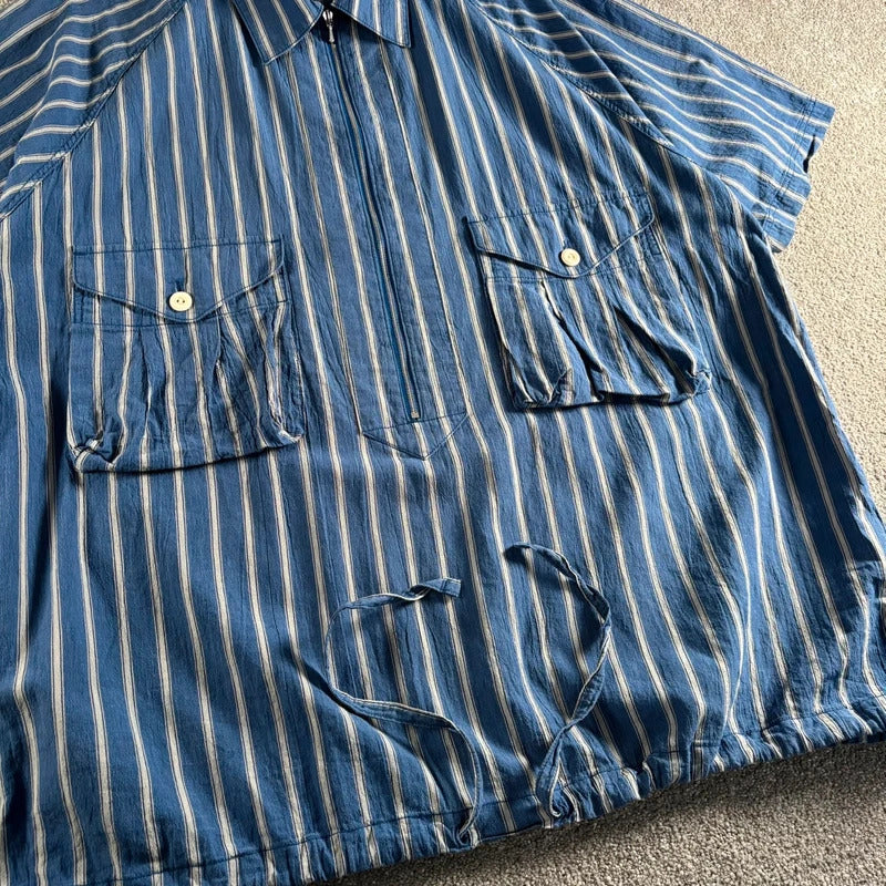 Eastlogue Utility Half Zip Shirt Blue XL
