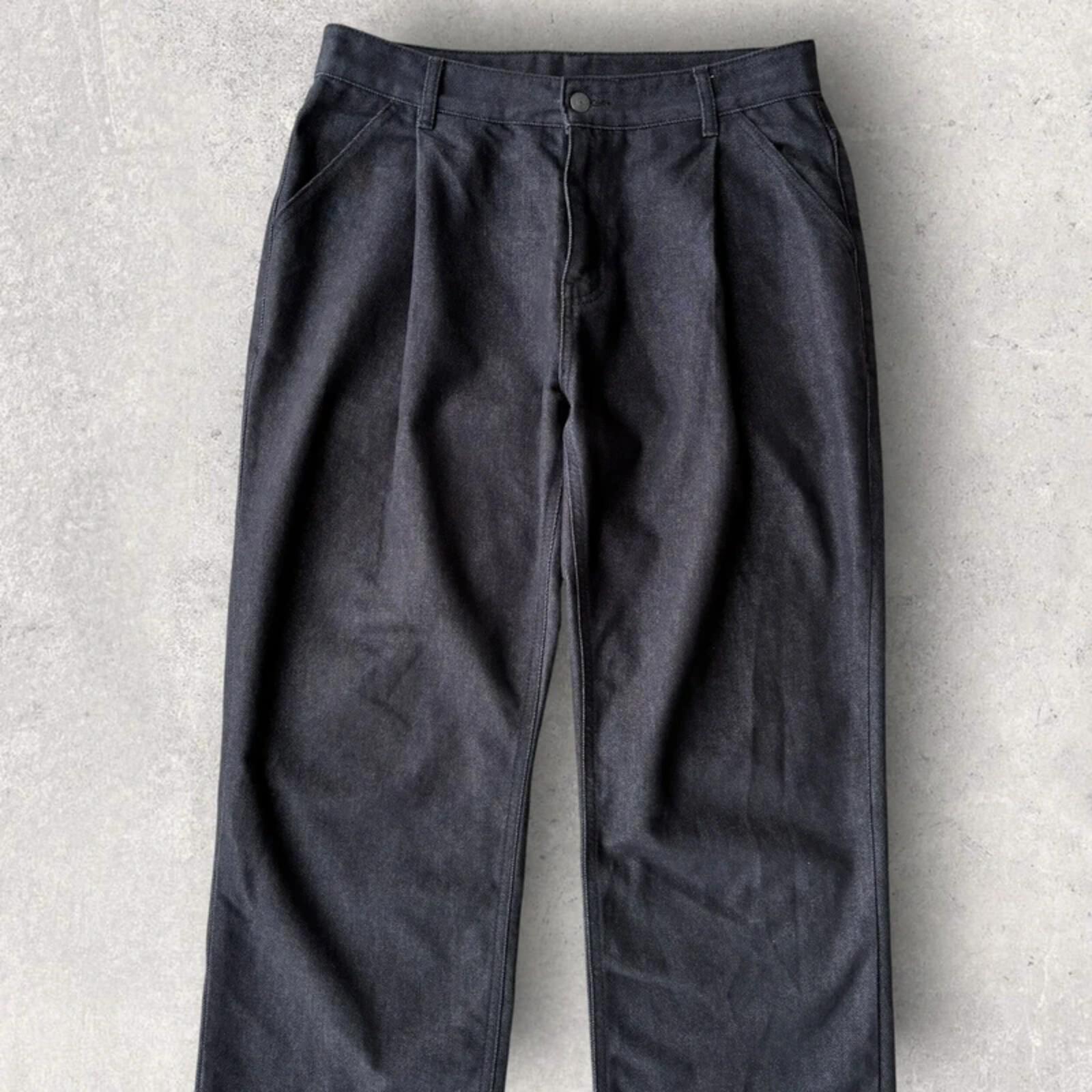 Uniform Bridge Pleated Baggy Jeans Grey L