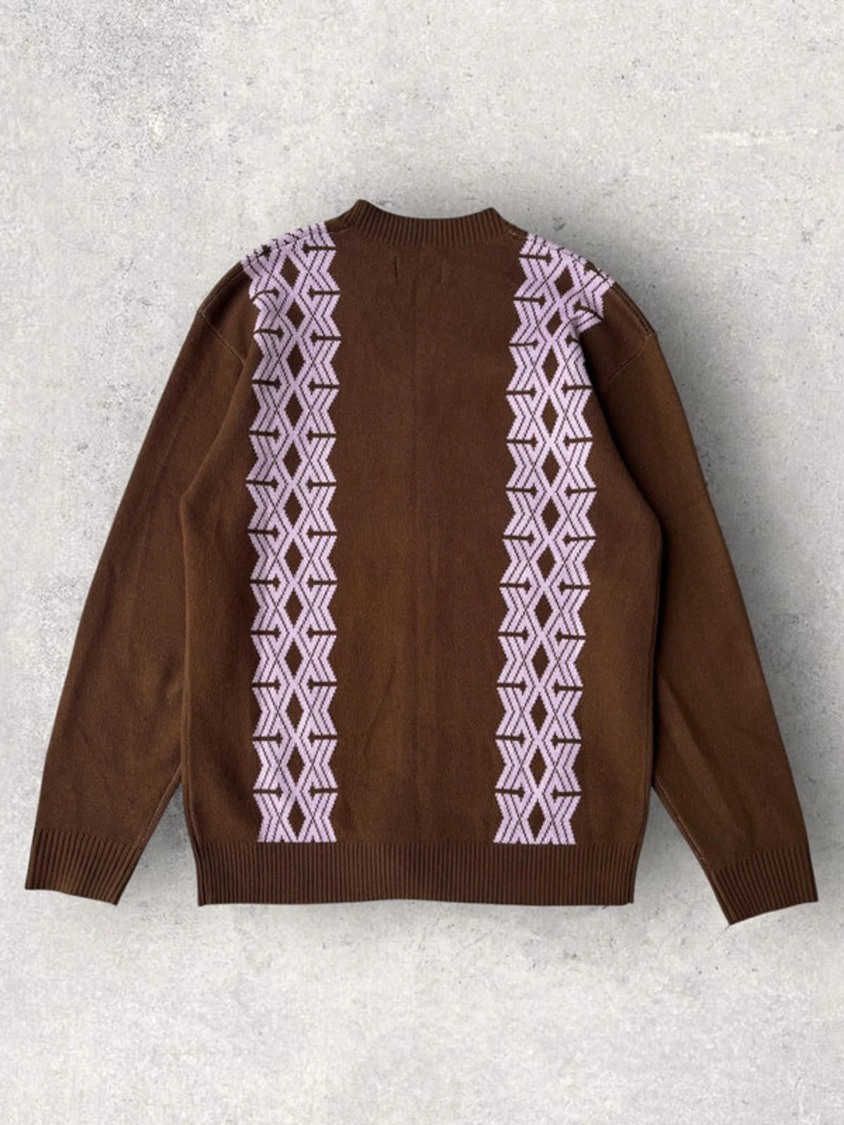 Butter Goods Club Knit Cardigan Brown Size S