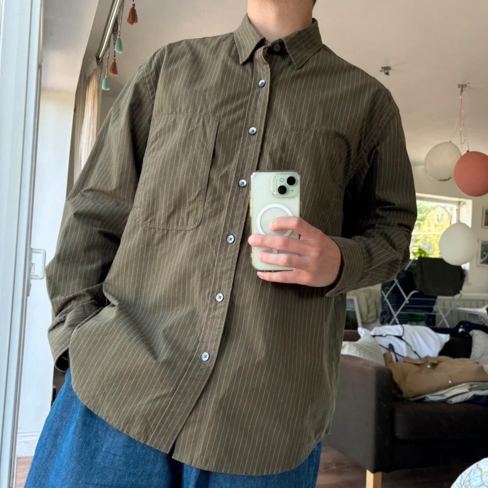 Frizmworks Wabash Stripe Utility Shirt Olive L