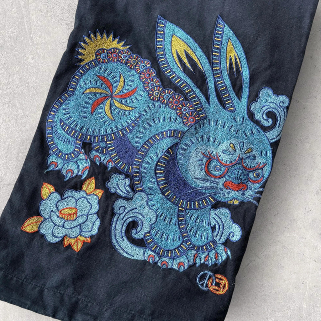 Maharishi Psychedelic Bunny Embroidered SnoPant Black Size M