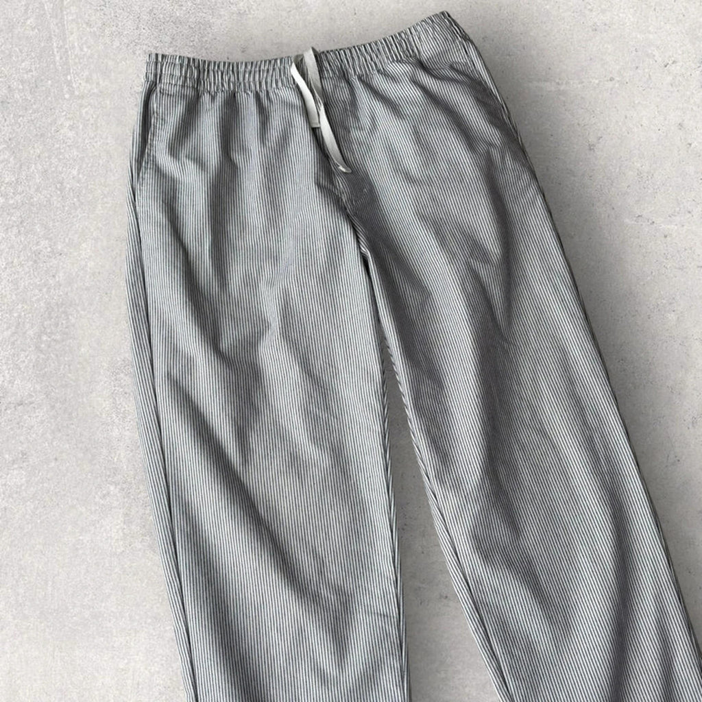 Uniqlo Pinstripe Baggy Trousers Blue Size L
