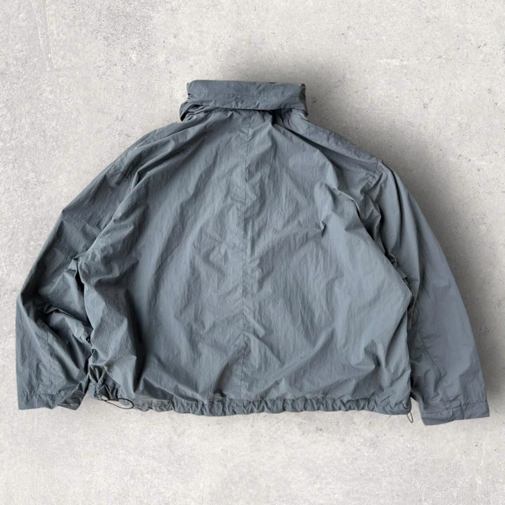 Uniform Bridge Cropped Mesh Windbreaker Blue M