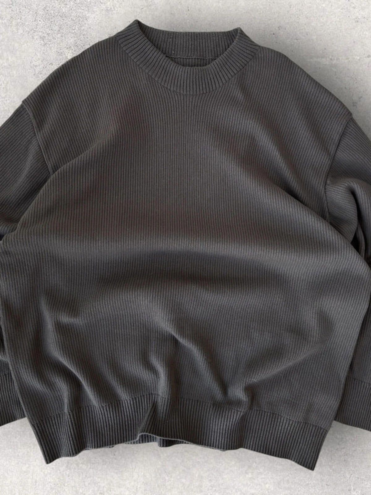 Snow Peak Knit Crew Sweater Stone Size XL