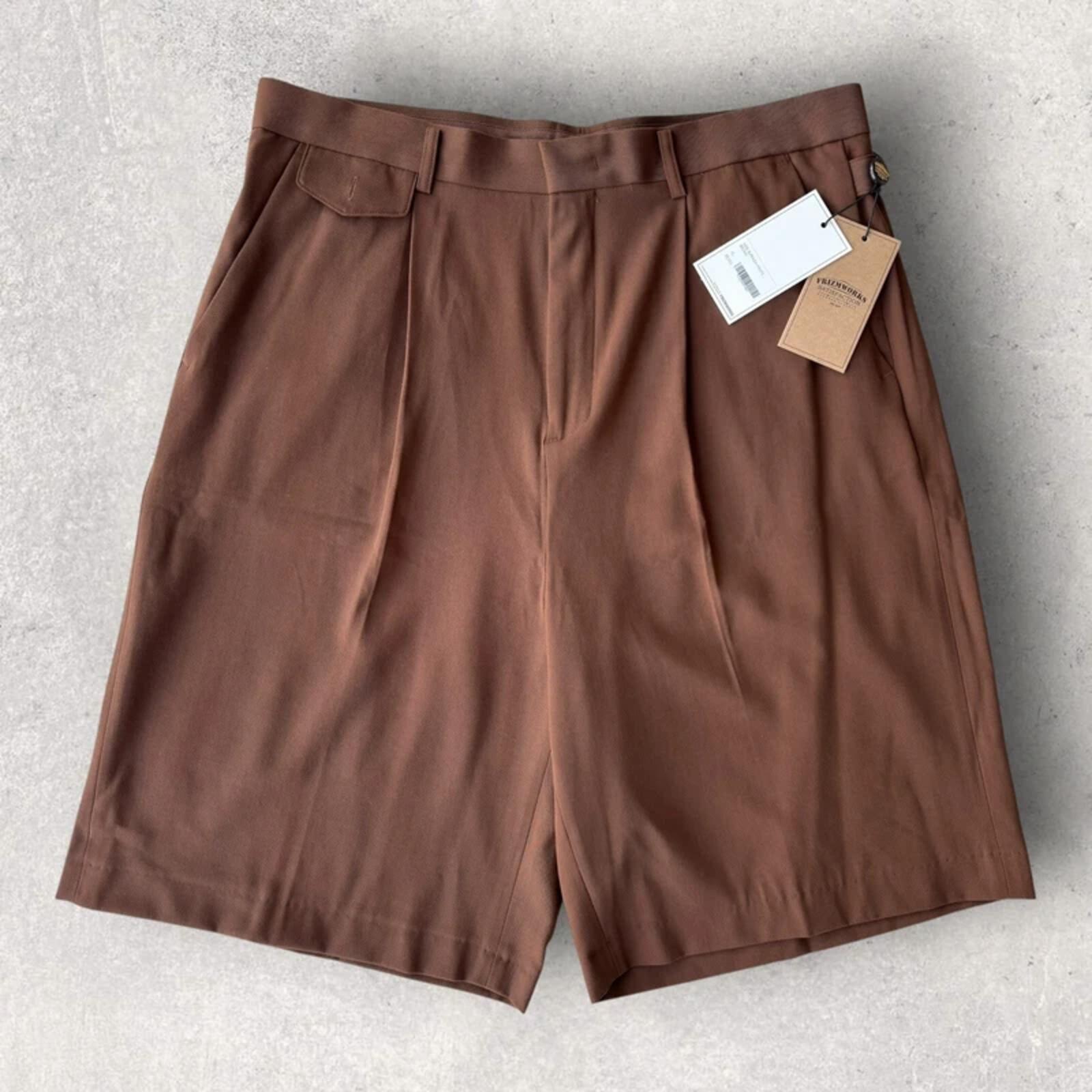 Frizmworks Pleated Wide Bermuda Short Brown XL