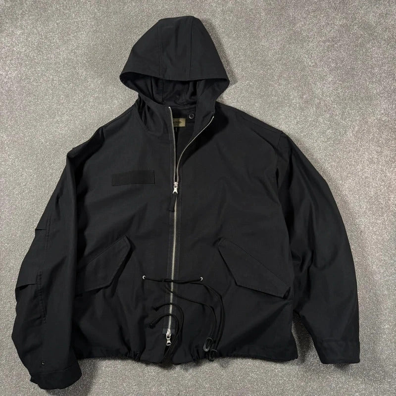 Uniform Bridge Hooded Wide Field Jacket Black L