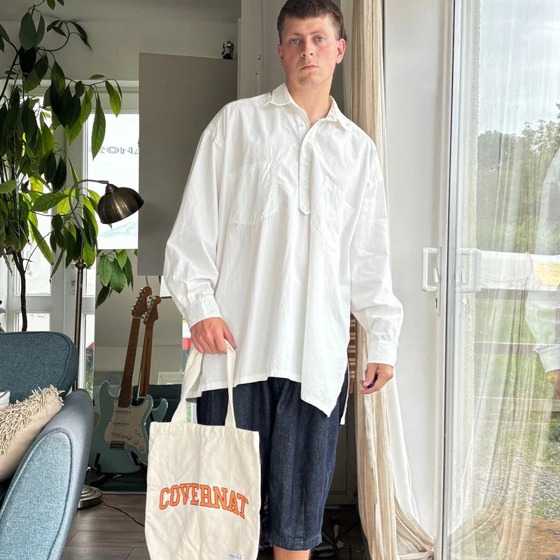 Anglan Oversized Summer Shirt White L