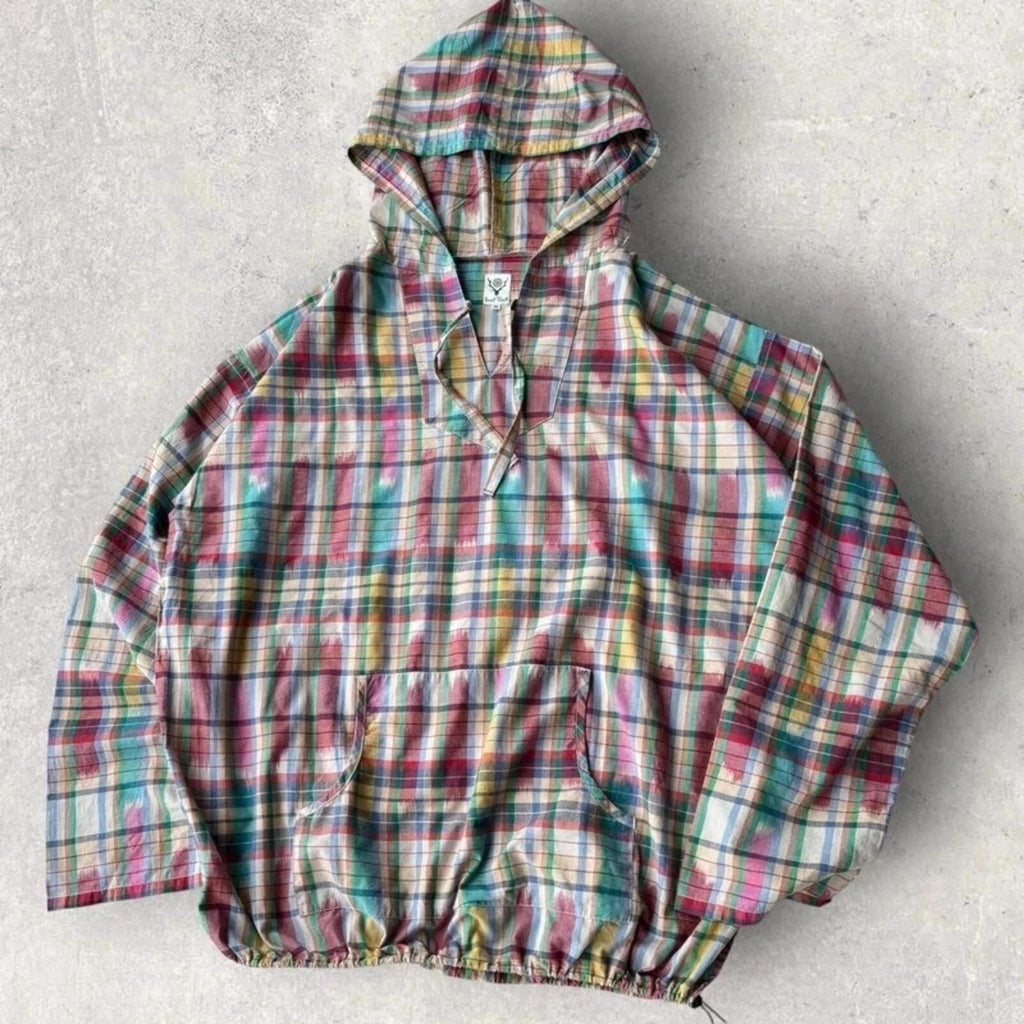 South2 West8 Plaid Mexican Parka Pullover M