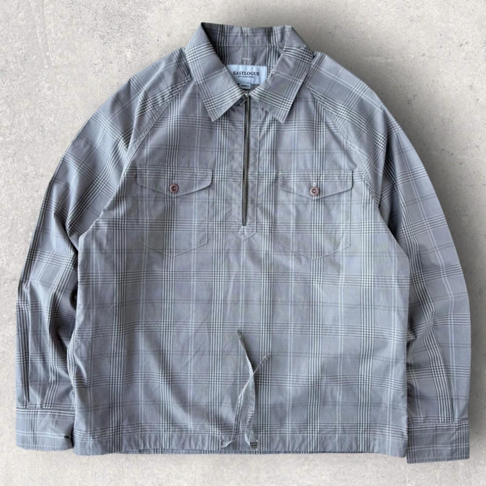 Eastlogue Check Zip Overshirt Grey S