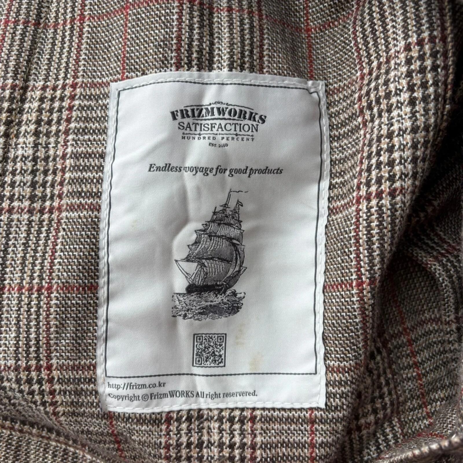Frizmworks Glen Check Trucker Jacket Brown M