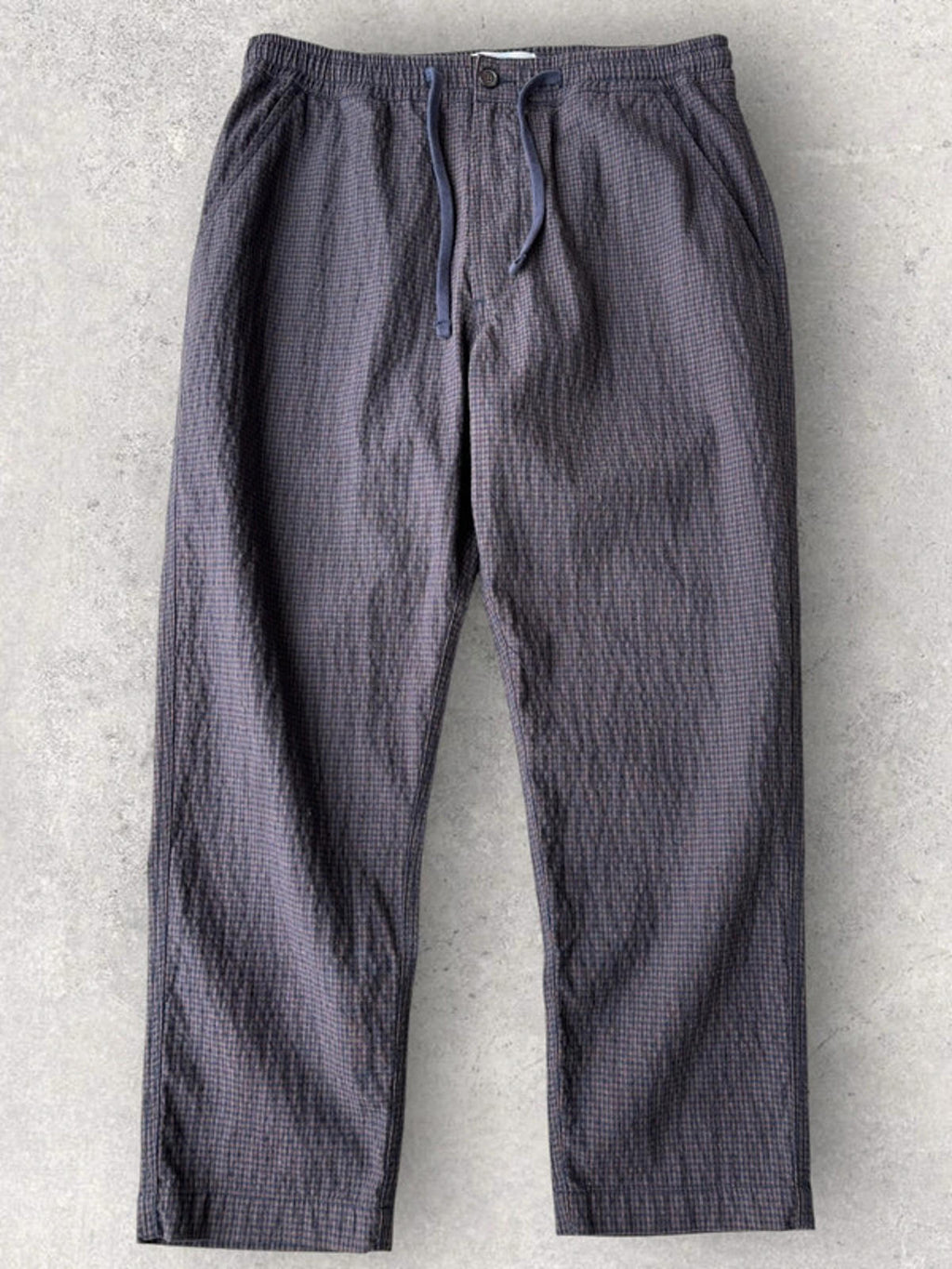 Universal Works Check Oxford Pant Brown M