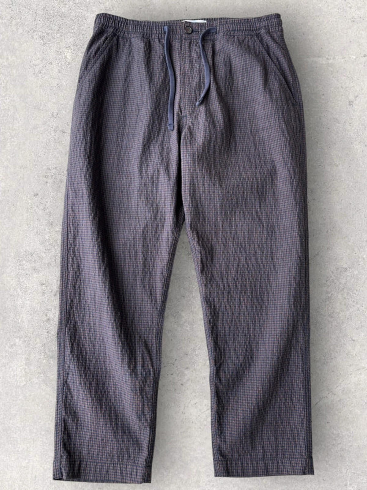 Universal Works Check Oxford Pant Brown M