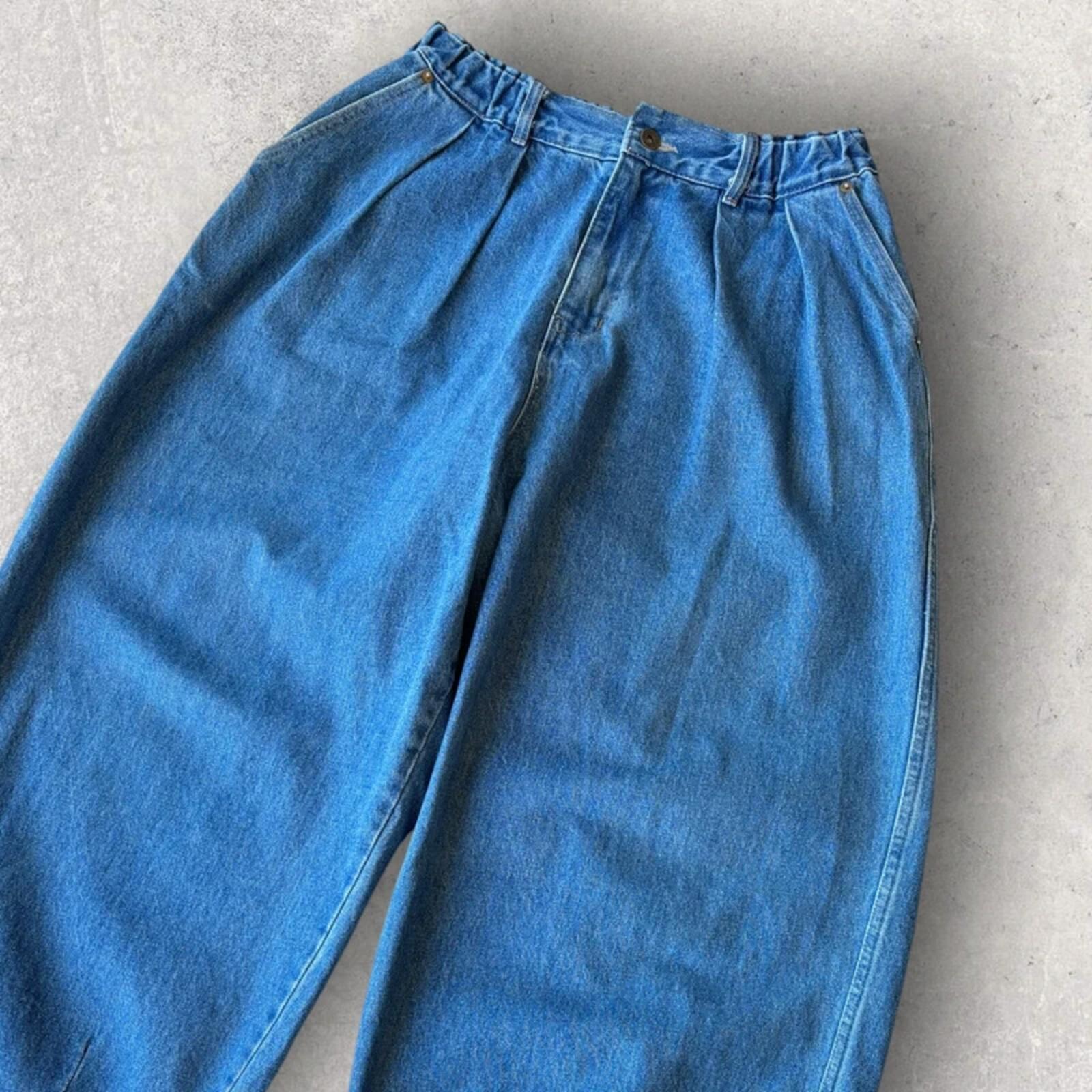 Anglan Denim Wide Balloon Pant Light Blue L