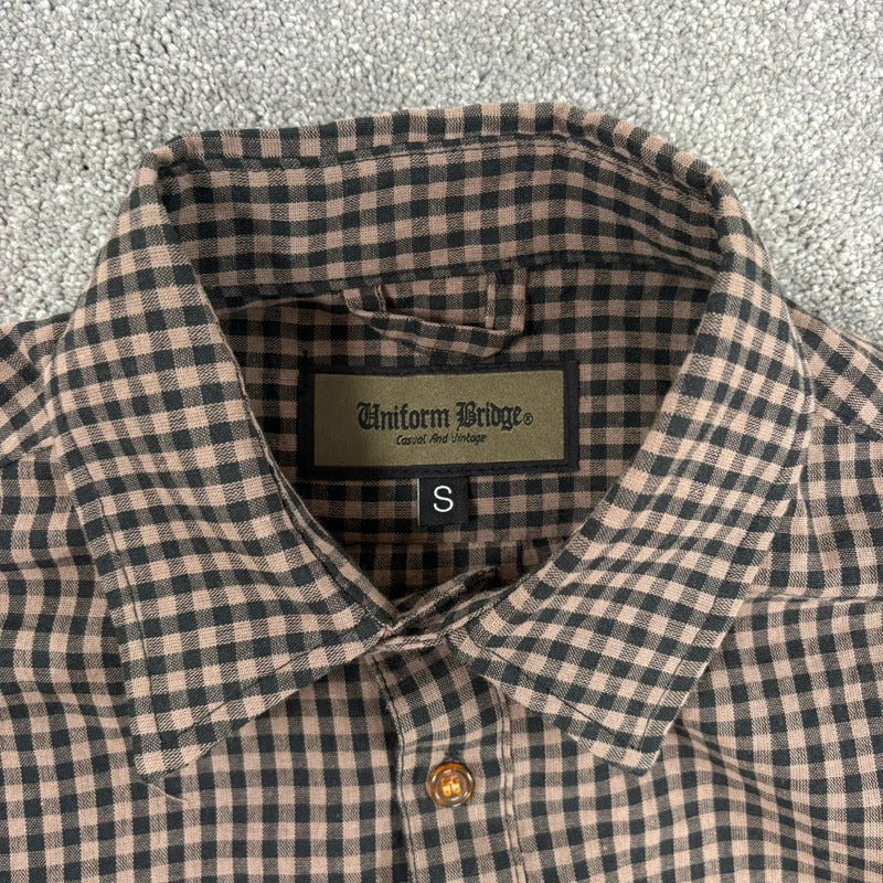 Uniform Bridge Check Shirt Brown S