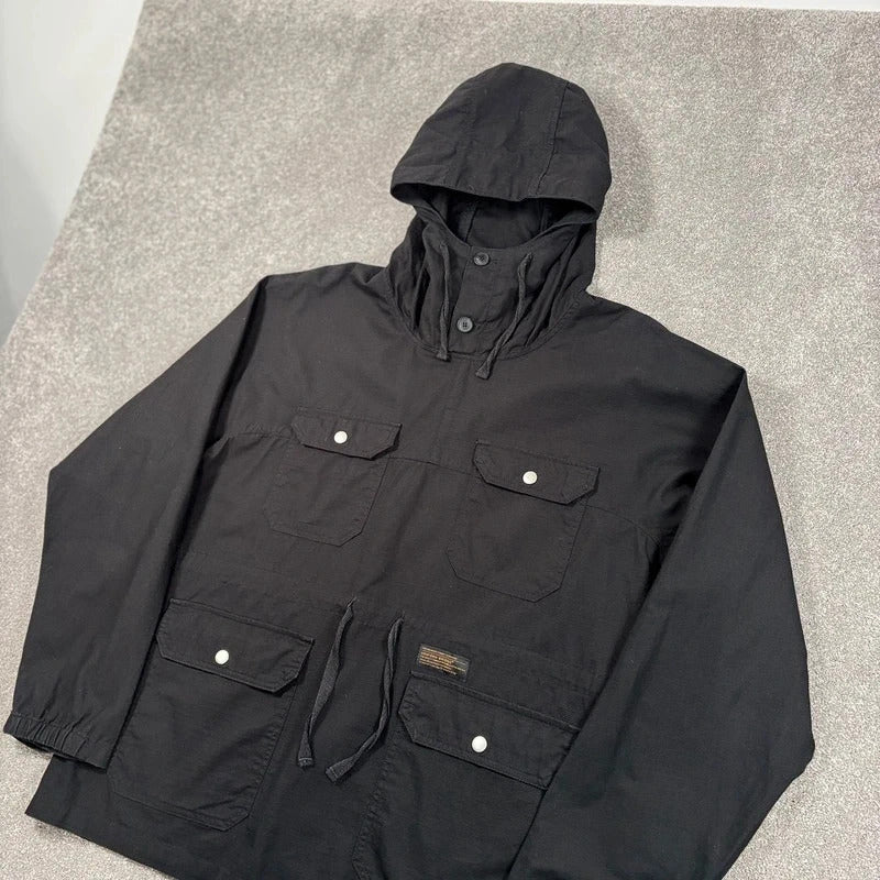 Uniform Bridge Ripstop Military Smock Black L