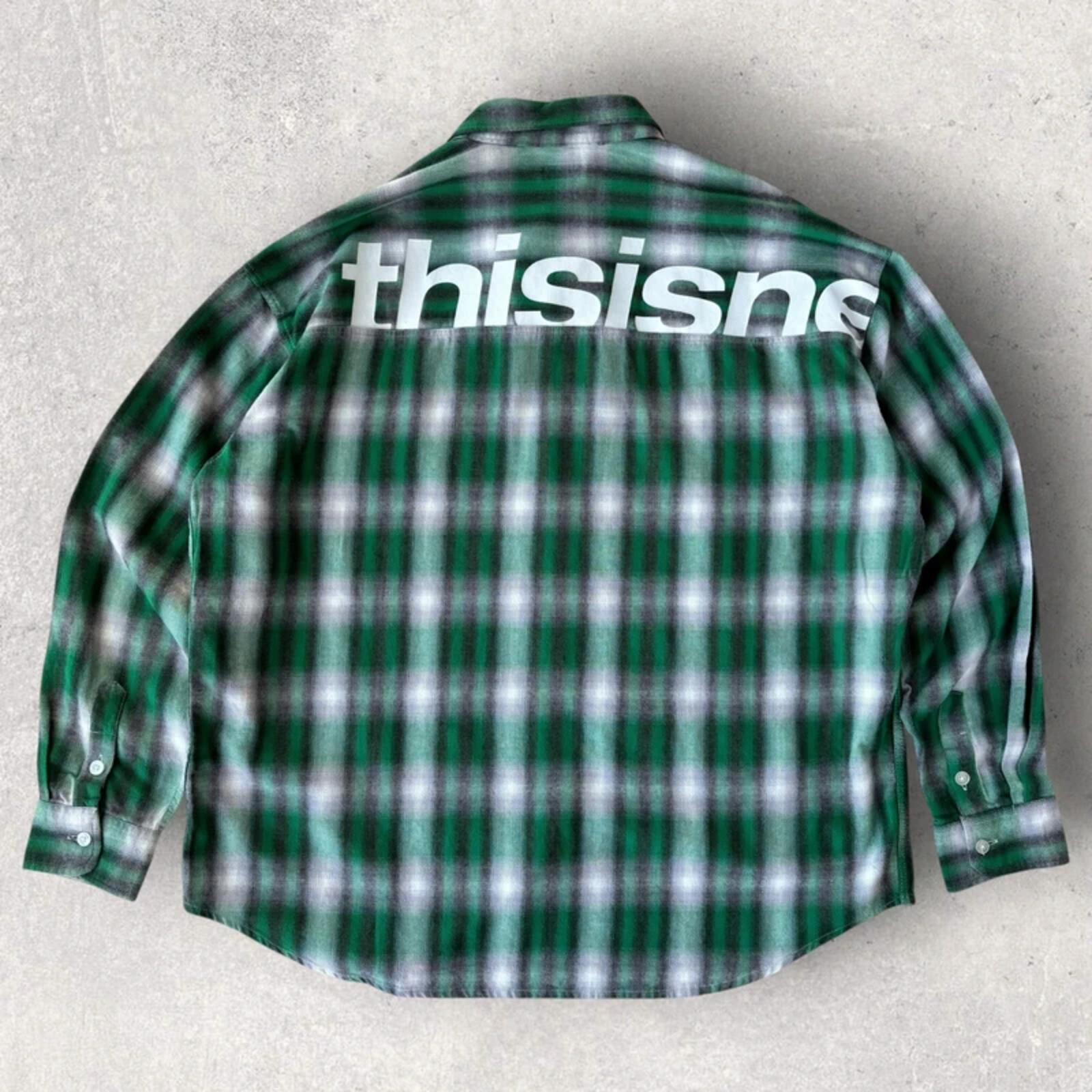 Thisisneverthat Check Flannel Shirt Green L
