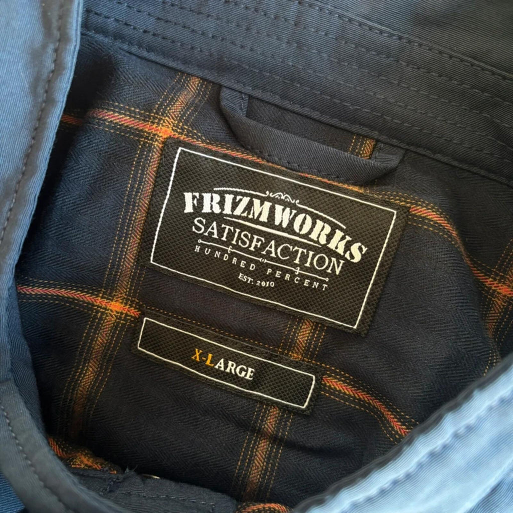 Frizmworks Check Lined Harrington Navy XL