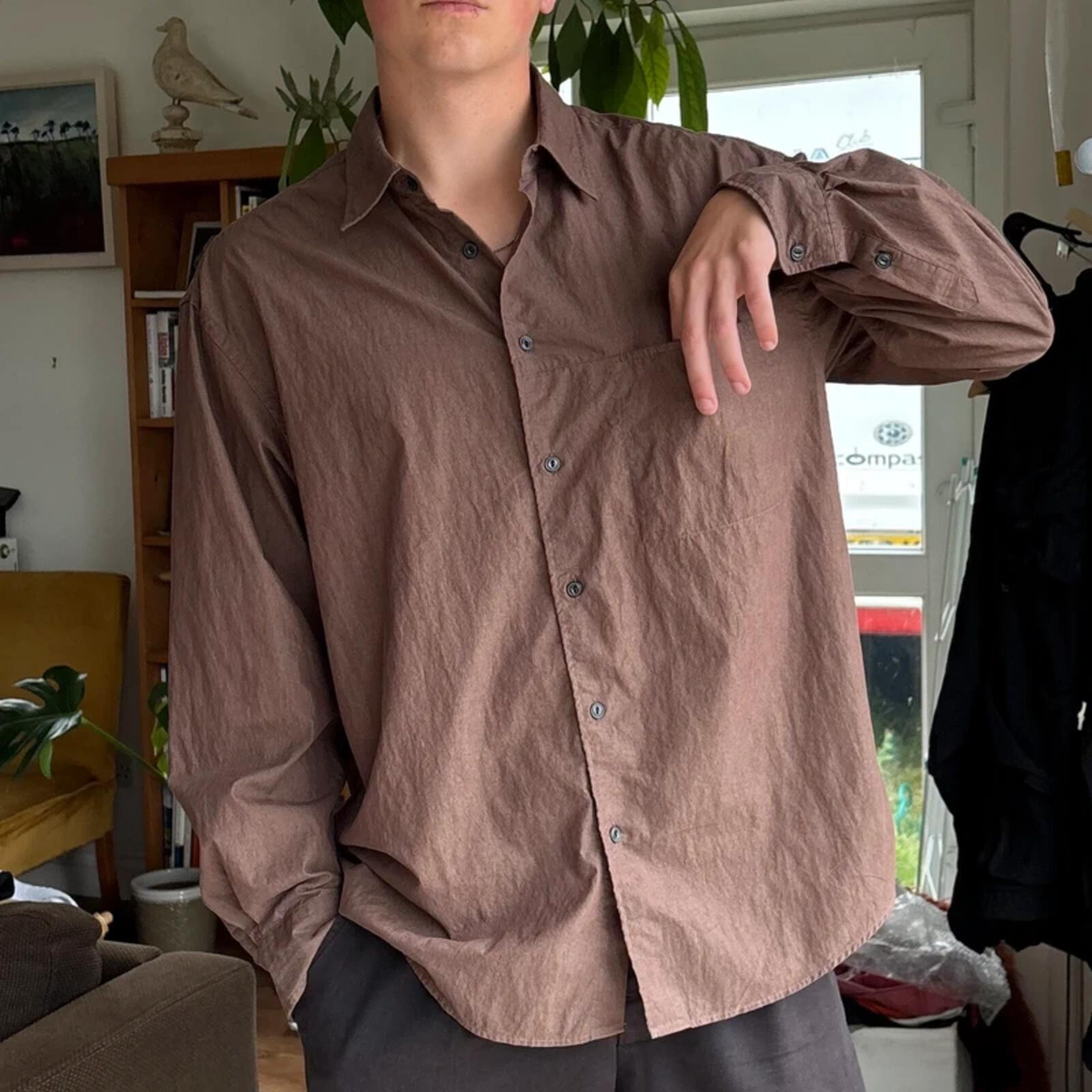 Frizmworks Soft Touch Relaxed Shirt Brown L