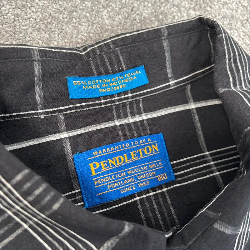 Pendleton Oversized Check Shirt Black XL