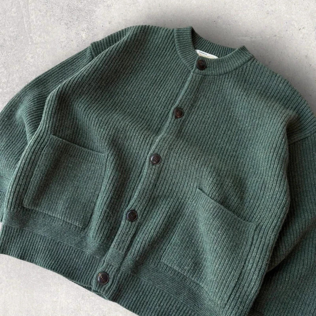 Frizmworks Heavy Wool Round Cardigan Forest Green M