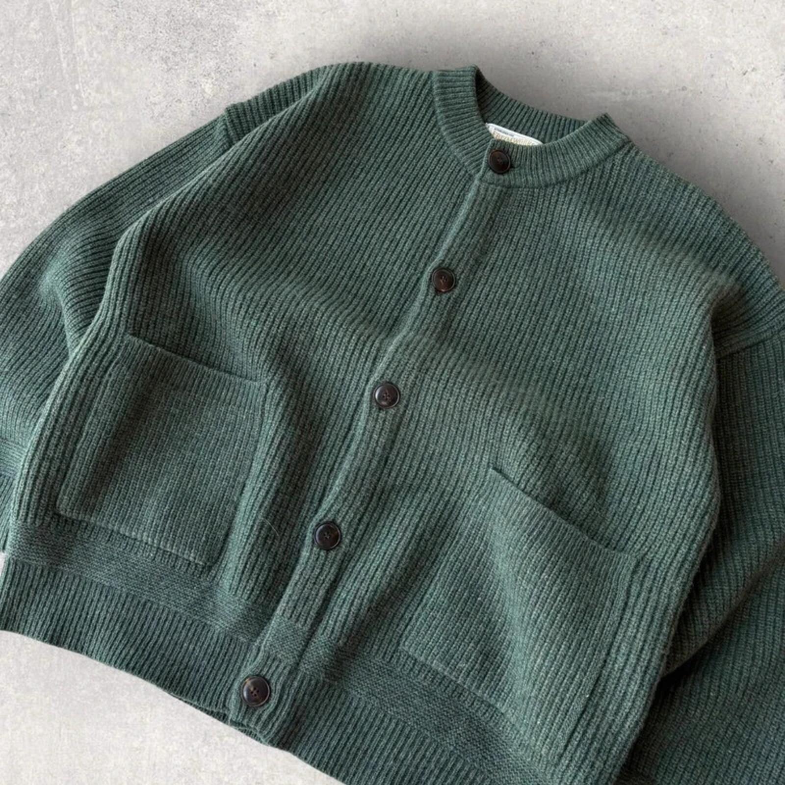 Frizmworks Heavy Wool Round Cardigan Forest Green M