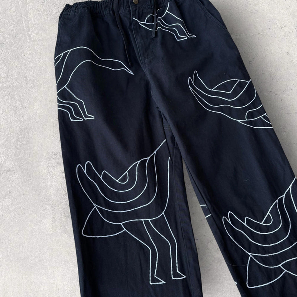 Parra Stitched Up Duck Pant Black Size L