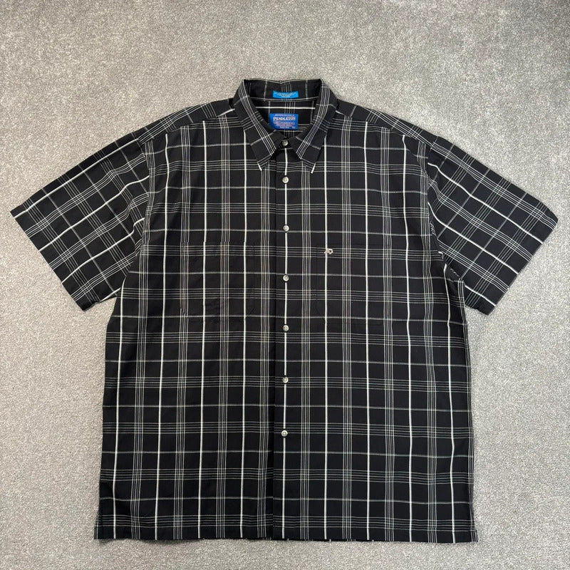 Pendleton Oversized Check Shirt Black XL