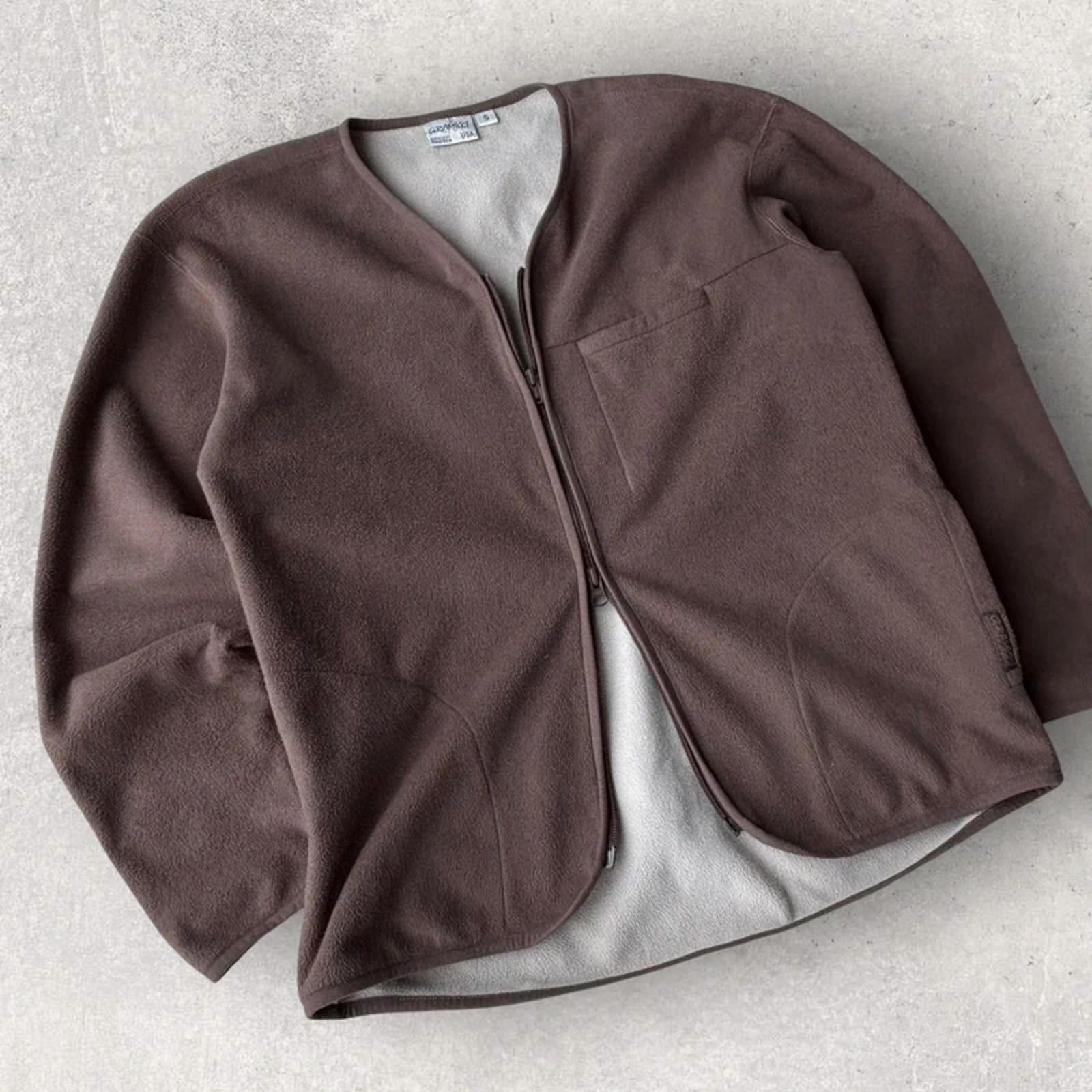 Gramicci x Beams Japan Fleece Zip Cardigan Brown S