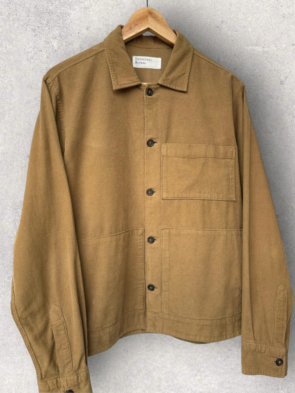 Universal Works Cord Utility Overshirt Tan Size S