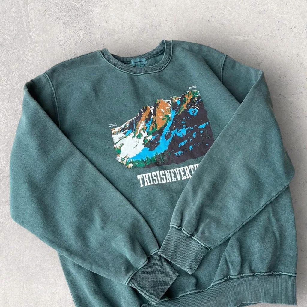 This Is Never That Mountain Sweatshirt Green M