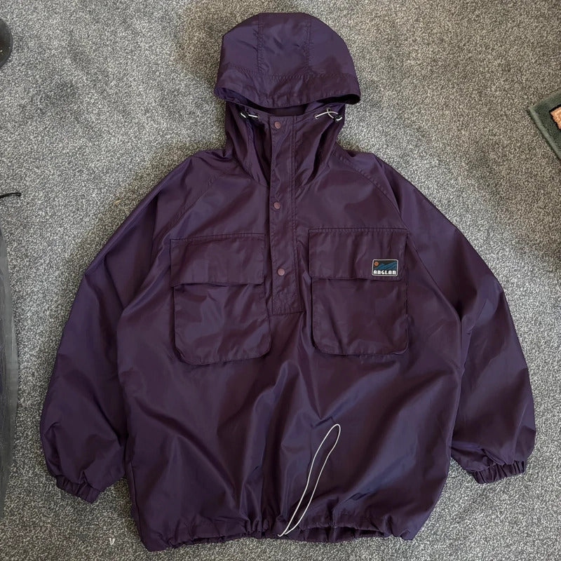 Anglan Tech Pullover Anorak Purple L