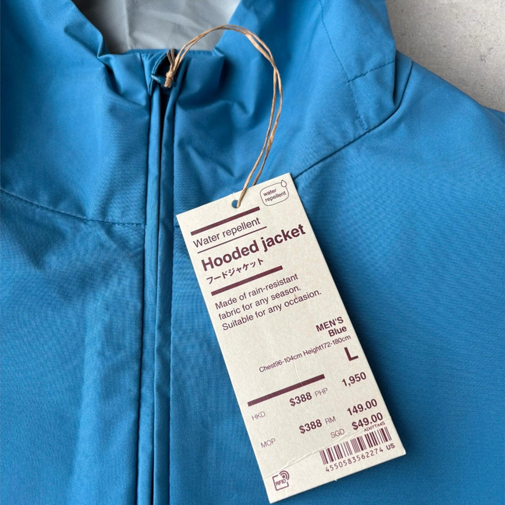 BNWT Muji Japanese Raincoat Blue Size L