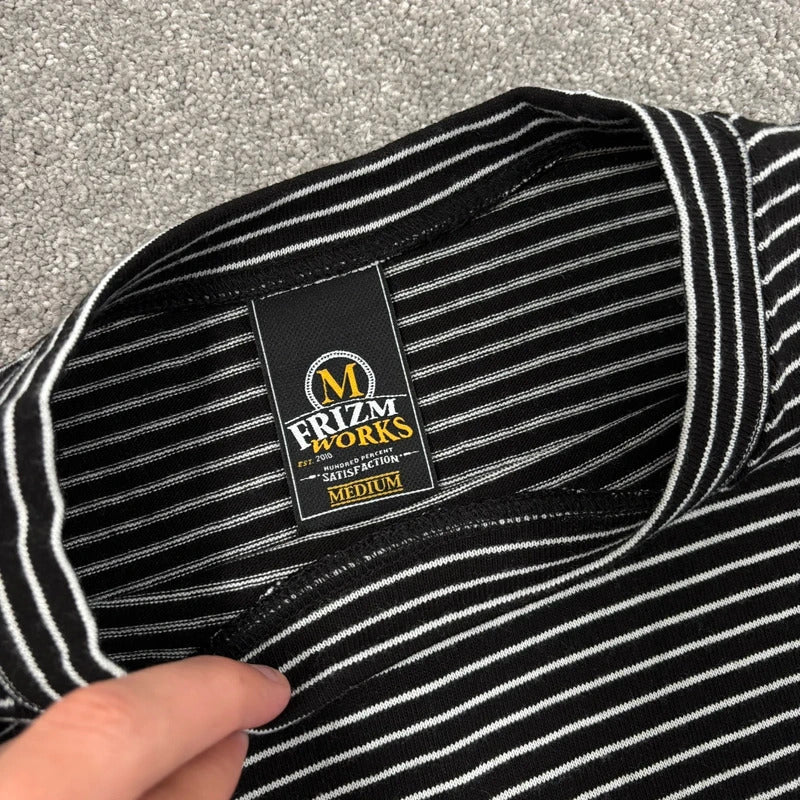 Frizmworks Oversized Stripe Long Sleeve Tee Black M