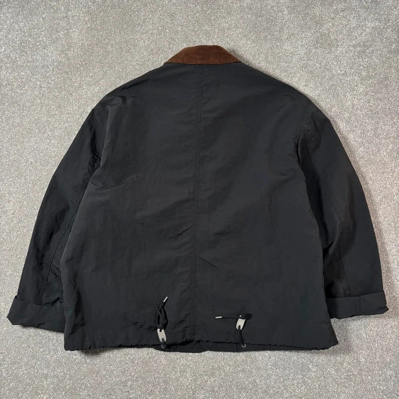 Uniform Bridge Cropped Button Jacket Black L