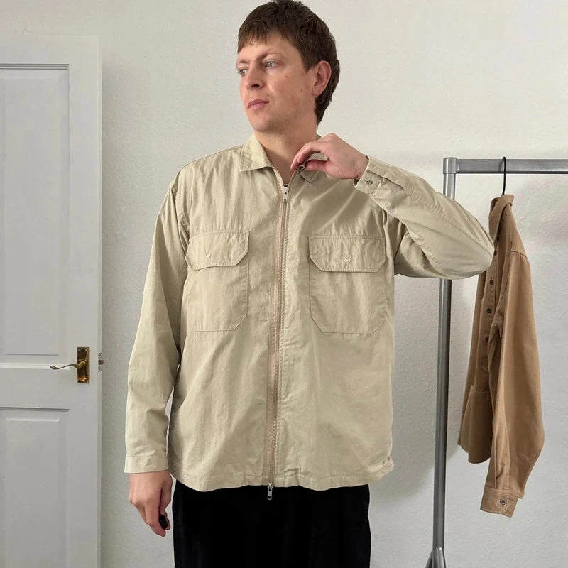 Frizmworks Full Zip Overshirt Beige M