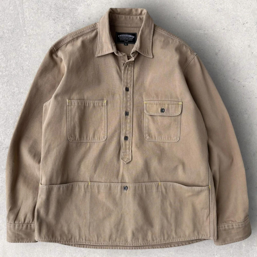Frizmworks Utility Triple Pocket Overshirt Beige XL