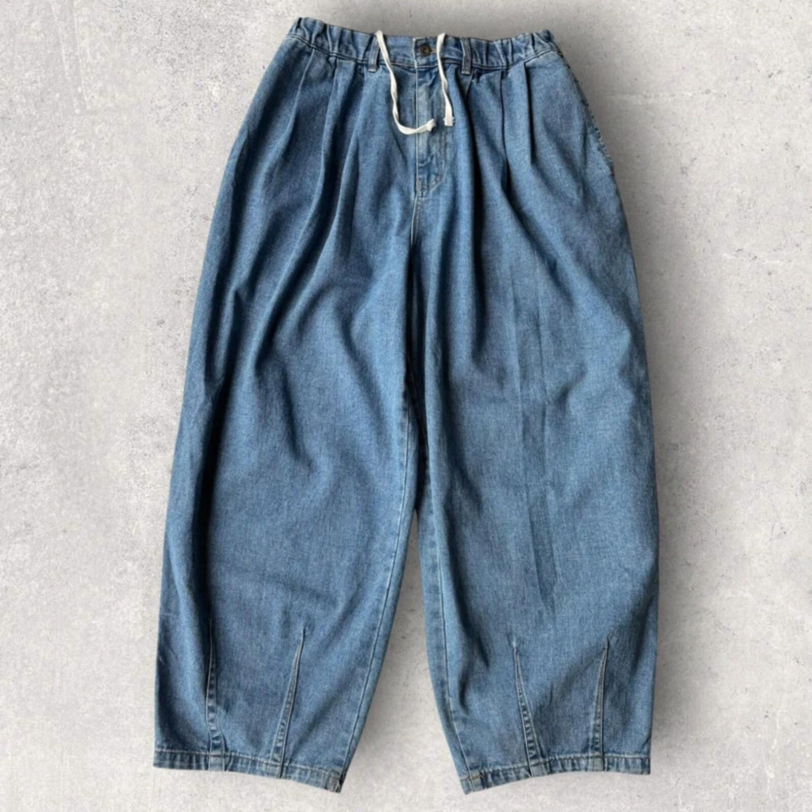 Anglan Ultra Baggy Wide Jean Light Blue L