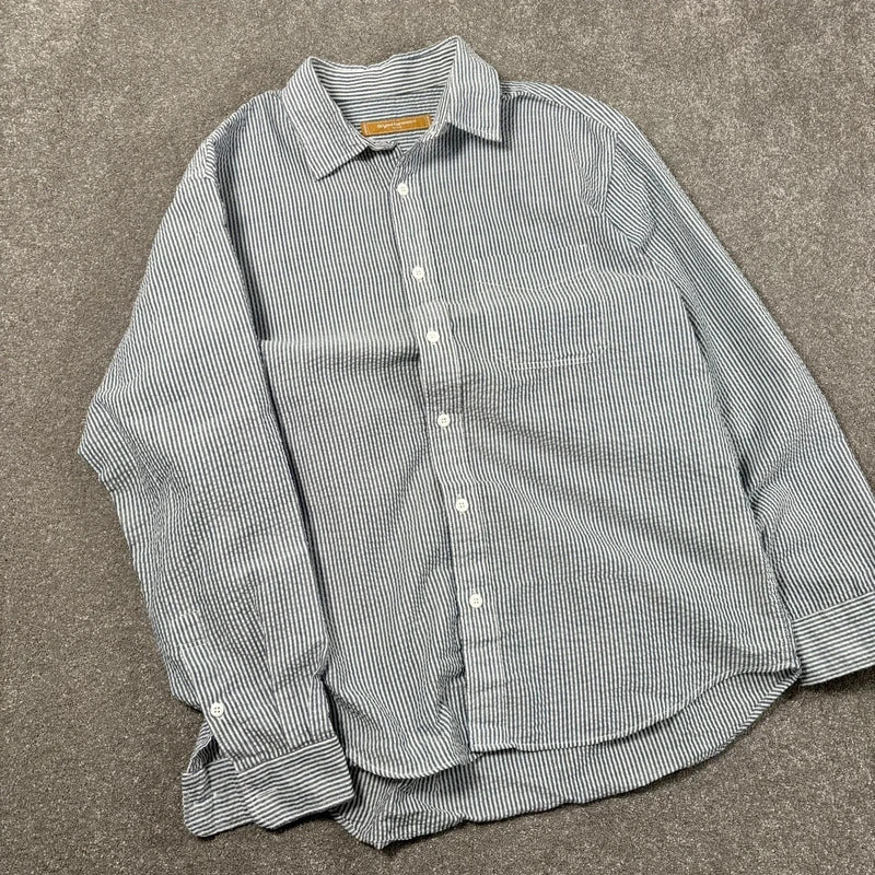 Frizmworks OG Seersucker Stripe Shirt Blue M