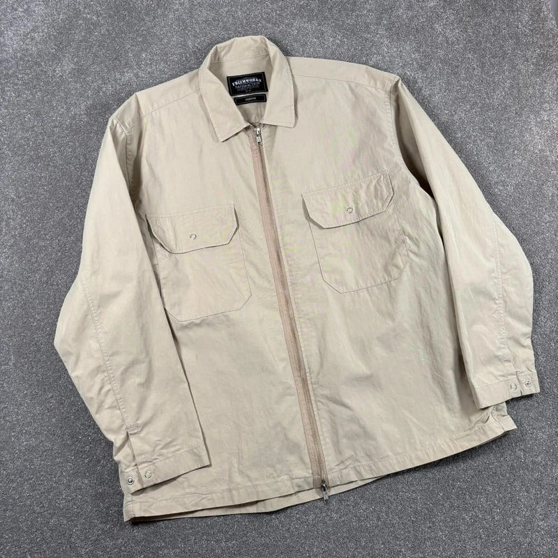 Frizmworks Full Zip Overshirt Beige M