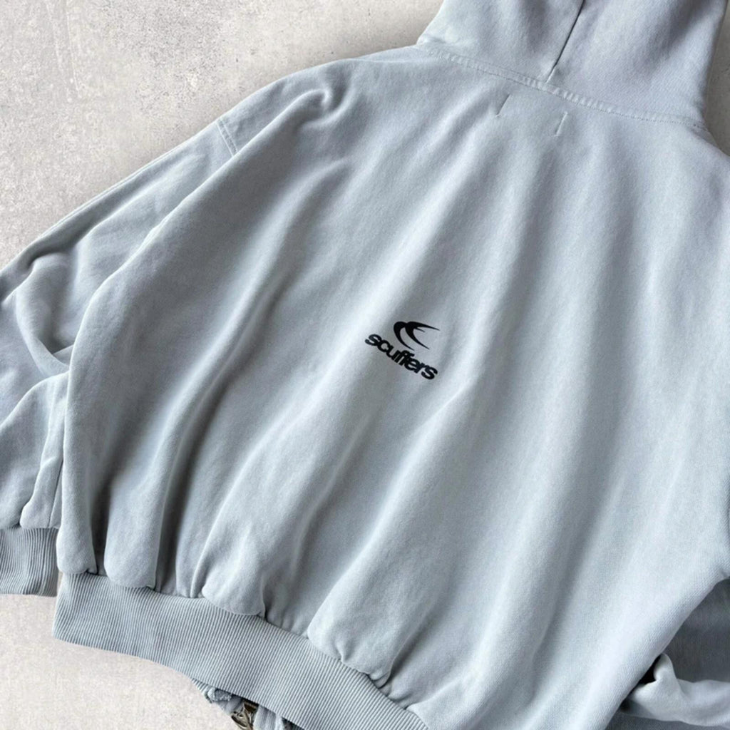 Scuffers Steel Grey Zipper Hoodie L