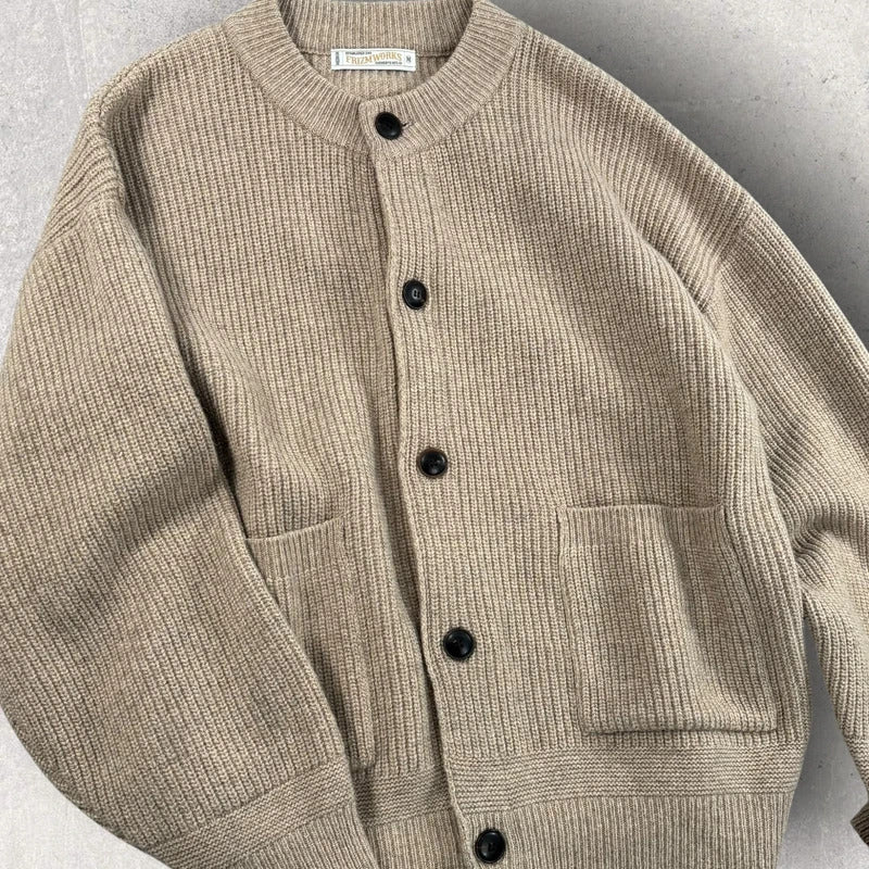 Frizmworks Heavy Wool Cardigan Oatmeal M