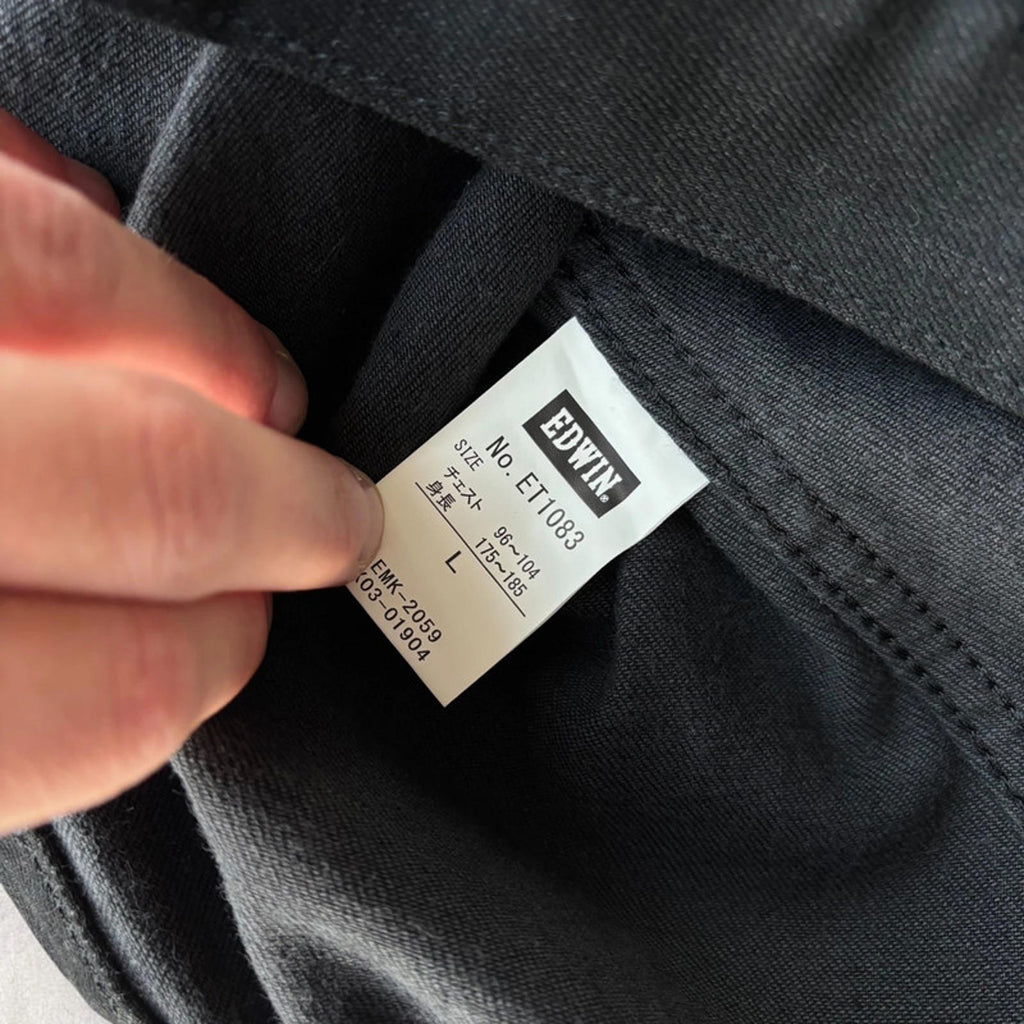 Edwin Function Raw Denim Work Overshirt Black Size S – Japan import