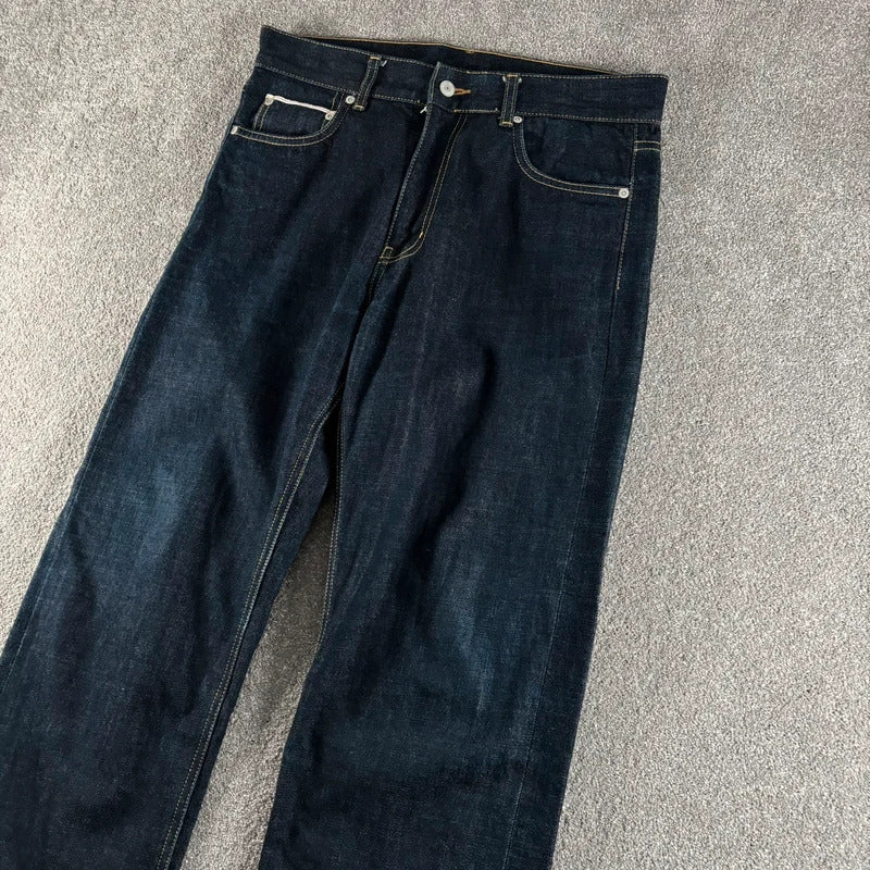 Uniform Bridge Raw Denim Straight Jean Indigo M