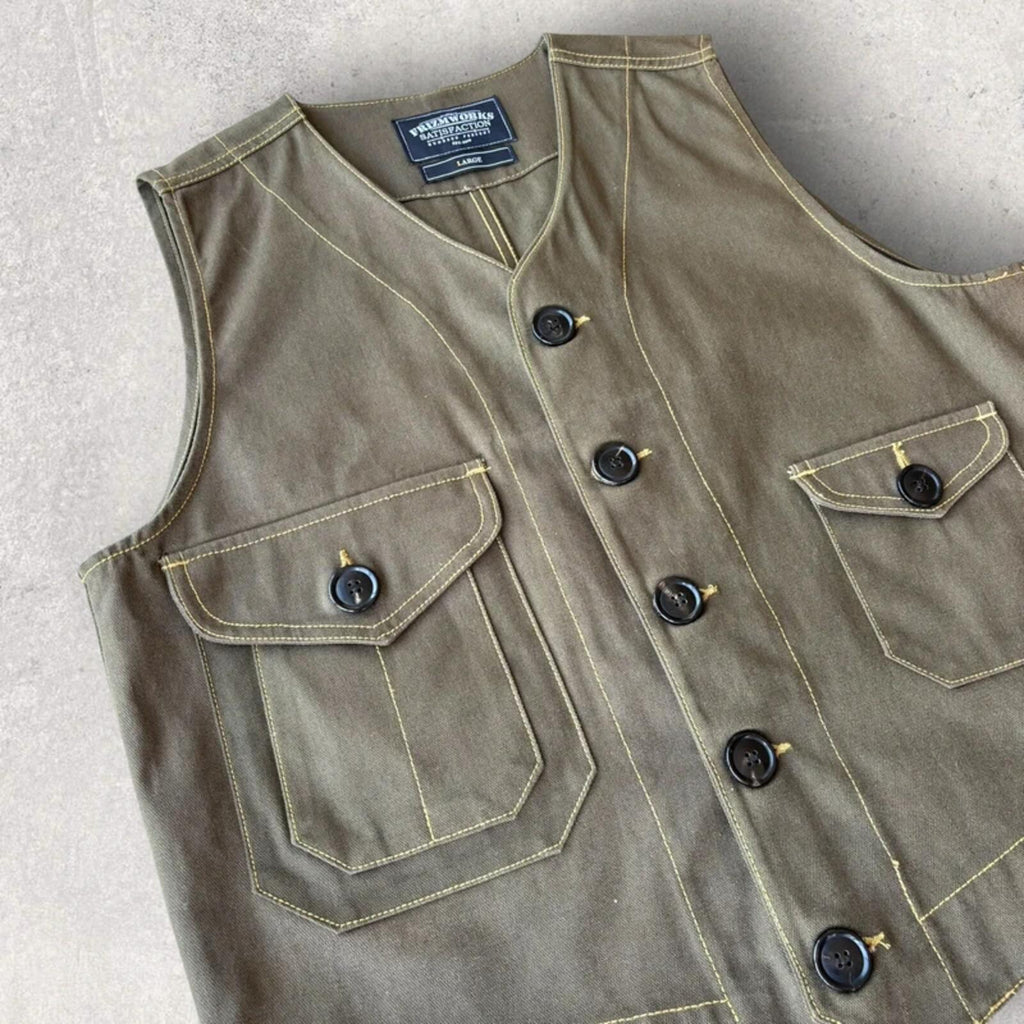 Frizmworks Cropped Utility Vest Khaki S